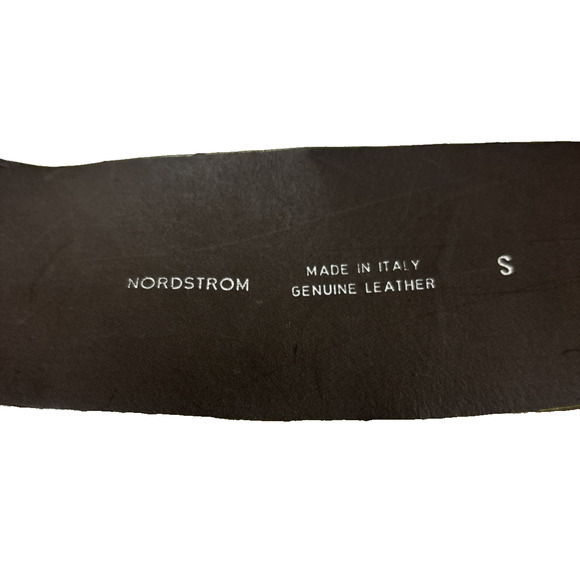 Nordstrom Vintage Women's S Smooth Wide Brown Genuine Leather Belt BOHO Western - Picture 4 of 6